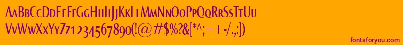 NormaComprSmallcaps Font – Purple Fonts on Orange Background