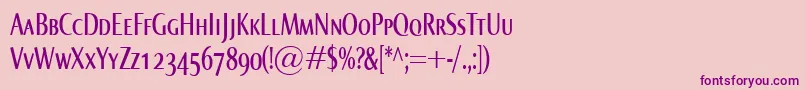 NormaComprSmallcaps Font – Purple Fonts on Pink Background