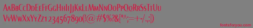NormaComprSmallcaps Font – Red Fonts on Gray Background