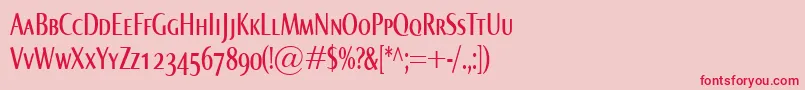 NormaComprSmallcaps Font – Red Fonts on Pink Background
