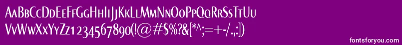 NormaComprSmallcaps Font – White Fonts on Purple Background