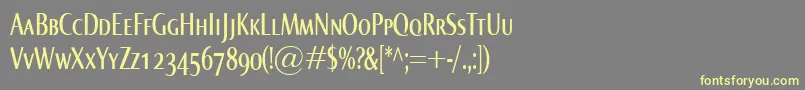 Шрифт NormaComprSmallcaps – жёлтые шрифты на сером фоне