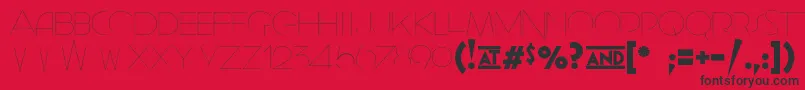 GeomancyHairline Font – Black Fonts on Red Background