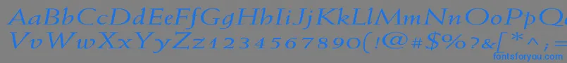 WeissItalicEx Font – Blue Fonts on Gray Background