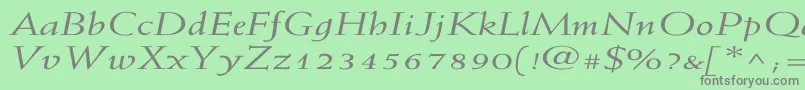 WeissItalicEx Font – Gray Fonts on Green Background