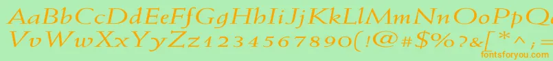 WeissItalicEx Font – Orange Fonts on Green Background