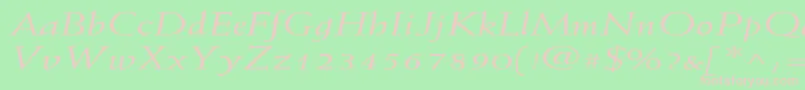 WeissItalicEx Font – Pink Fonts on Green Background