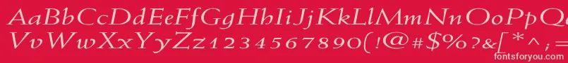 WeissItalicEx Font – Pink Fonts on Red Background