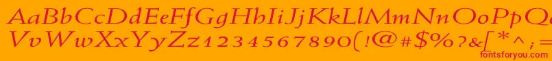 WeissItalicEx Font – Red Fonts on Orange Background