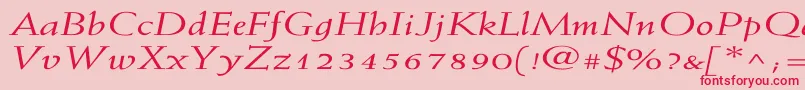 WeissItalicEx Font – Red Fonts on Pink Background