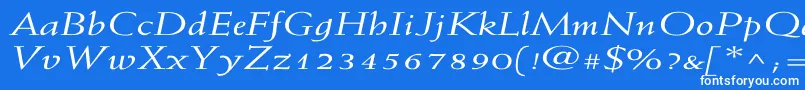 WeissItalicEx Font – White Fonts on Blue Background