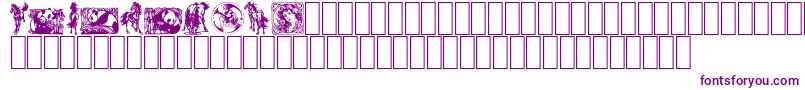 フォントFabel3 – 白い背景に紫のフォント