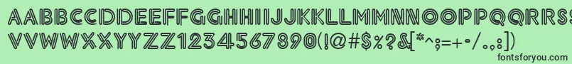 NeonthickRegular Font – Black Fonts on Green Background