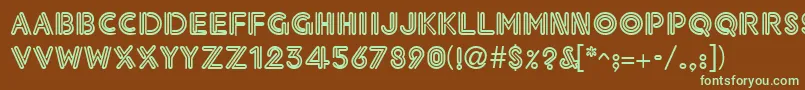 NeonthickRegular Font – Green Fonts on Brown Background