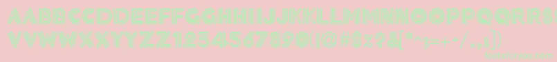 NeonthickRegular Font – Green Fonts on Pink Background