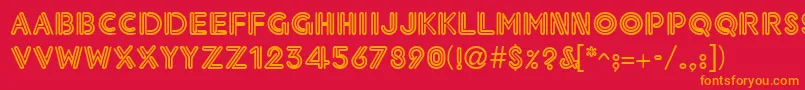 NeonthickRegular Font – Orange Fonts on Red Background