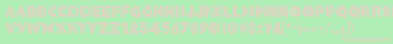 NeonthickRegular Font – Pink Fonts on Green Background