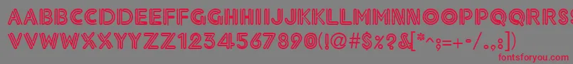 NeonthickRegular Font – Red Fonts on Gray Background