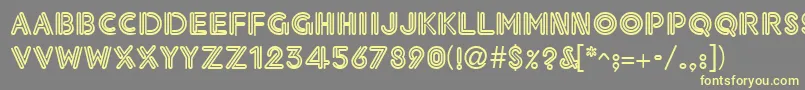 NeonthickRegular Font – Yellow Fonts on Gray Background