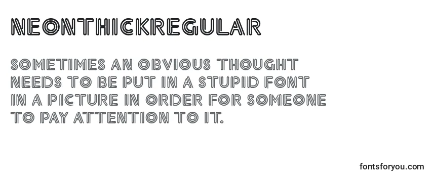 Review of the NeonthickRegular Font