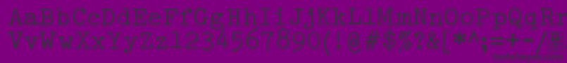 TypowriterDistressedDemo Font – Black Fonts on Purple Background