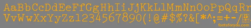 TypowriterDistressedDemo Font – Orange Fonts on Gray Background