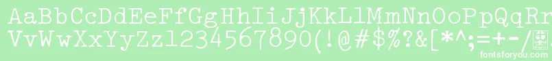 TypowriterDistressedDemo Font – White Fonts on Green Background