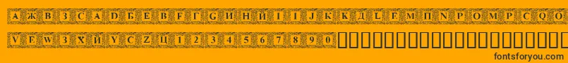 DsinitialsNormal Font – Black Fonts on Orange Background