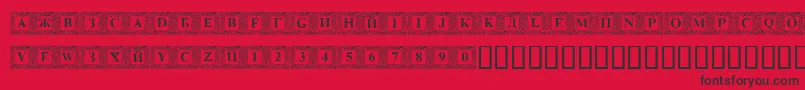 DsinitialsNormal Font – Black Fonts on Red Background