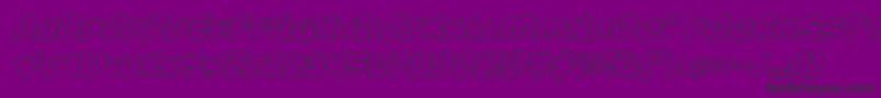 Funnypagesoutital Font – Black Fonts on Purple Background