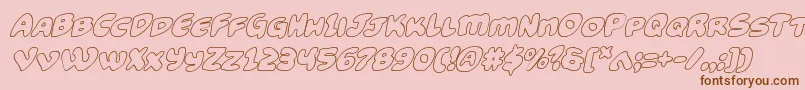 Funnypagesoutital Font – Brown Fonts on Pink Background