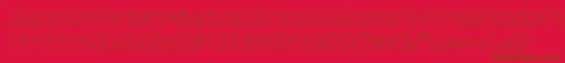Funnypagesoutital Font – Brown Fonts on Red Background