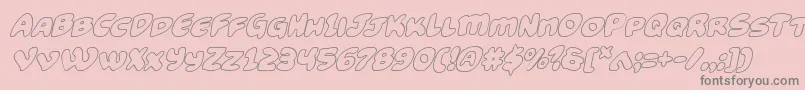 Funnypagesoutital Font – Gray Fonts on Pink Background