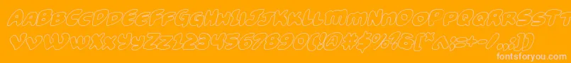 Шрифт Funnypagesoutital – розовые шрифты на оранжевом фоне