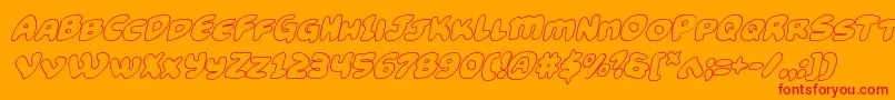 Funnypagesoutital Font – Red Fonts on Orange Background
