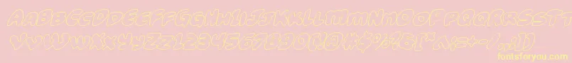 Funnypagesoutital Font – Yellow Fonts on Pink Background