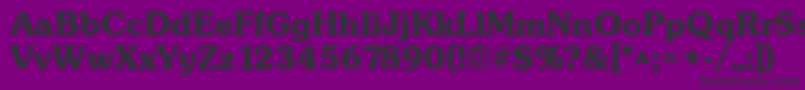 SunsetlhBold Font – Black Fonts on Purple Background