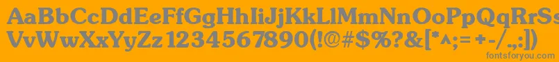 SunsetlhBold Font – Gray Fonts on Orange Background