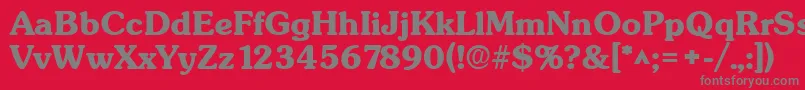SunsetlhBold Font – Gray Fonts on Red Background