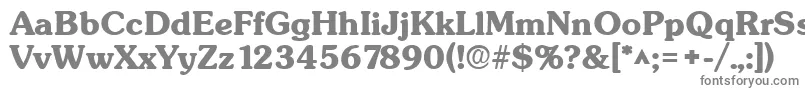 SunsetlhBold Font – Gray Fonts on White Background