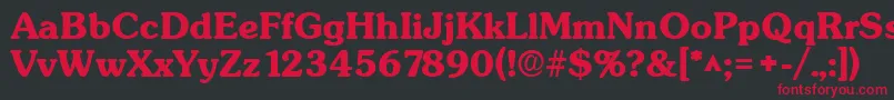 SunsetlhBold Font – Red Fonts on Black Background