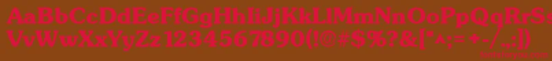 SunsetlhBold Font – Red Fonts on Brown Background
