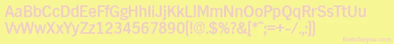 HamburgMedium Font – Pink Fonts on Yellow Background