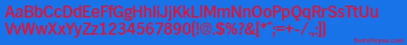 HamburgMedium Font – Red Fonts on Blue Background