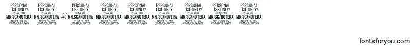 Notera2lightPersonal-Schriftart – Schriften für Zahlen und Nummern