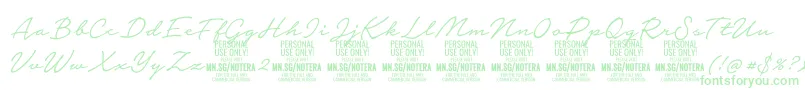 Notera2lightPersonal Font – Green Fonts