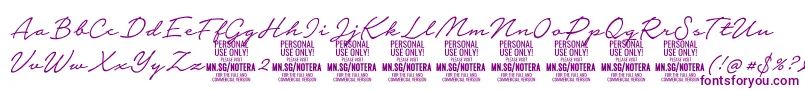 Notera2lightPersonal Font – Purple Fonts