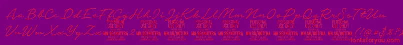 fuente Notera2lightPersonal – Fuentes Rojas Sobre Fondo Morado