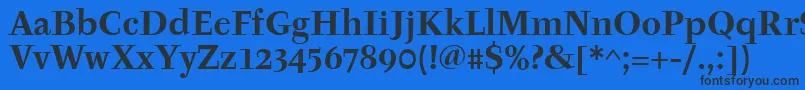 Fonte TyfaitcTtРџРѕР»СѓР¶РёСЂРЅС‹Р№ – fontes pretas em um fundo azul