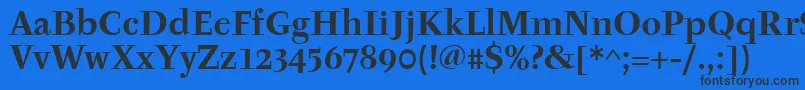 Czcionka TyfaitcTtРџРѕР»СѓР¶РёСЂРЅС‹Р№ – czarne czcionki na niebieskim tle